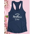 thumbnail image 3 of Mothers Day White Brush Racerback Tank Women -Image by Shutterstock, Female Small, 3 of 4