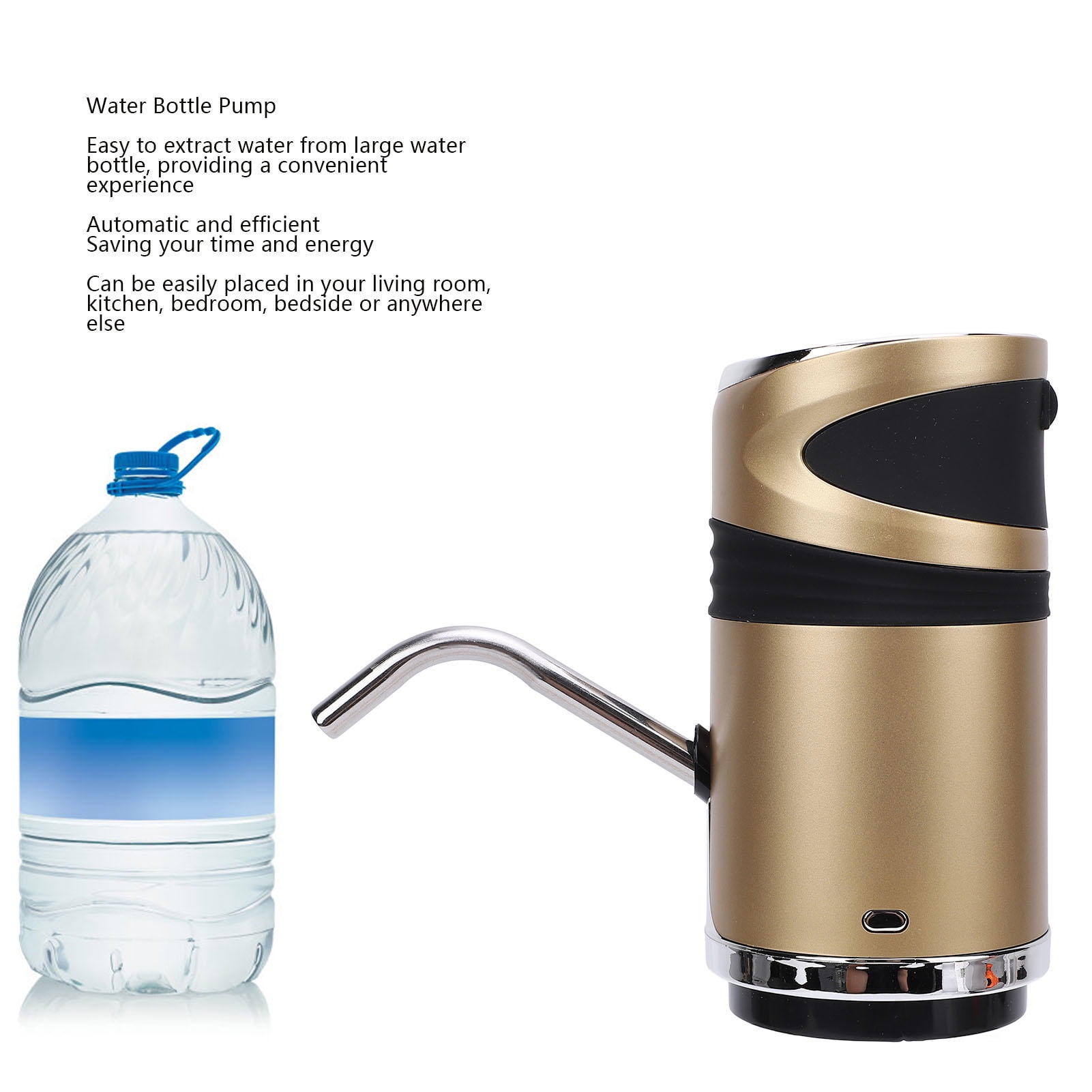 Suodoka 1200mAh USB Water Bottle Pump – Electric Dispenser with Child Lock, Quick‑Release, Portable for Home, Dorm, Office