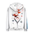 Christmas Zip Up Hoodies for Women Christmas Tree Graphic Hooded