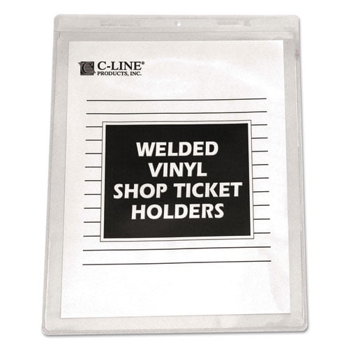 Clear Vinyl Shop Ticket Holders, Both Sides Clear, 15 Sheets, 8.5 x 11, 50/BX | Bundle of 2 Boxes