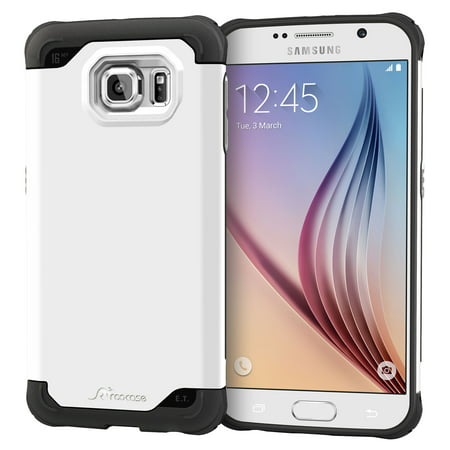Galaxy S6 Case, roocase [Exec Tough] Galaxy S6 Slim Fit Case Hybrid PC / TPU [Corner Protection] Armor Cover Case for Samsung Galaxy S6 (Best Samsung S6 Cases)