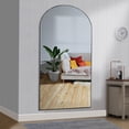 thumbnail image 4 of Modern Large Arched Mirror Full Length Floor Mirror with Stand 70.8"x32" - Black, 4 of 5