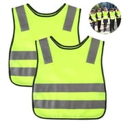 2 Pieces Reflective Kids Safety Vest Visibility Vest for Boys Girls