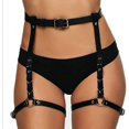 thumbnail image 5 of 1 Uds (negro) Cadena de cintura de cuero negro para mujeres y niñas cintura exagerada sexy todo en uno Cadena de cuerpo cadena de cintura cortical de tienda nocturna, 5 of 5