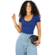 thumbnail image 1 of Player Mujer Texturizada Casual Stretch Blusa Dama Top, 1 of 5