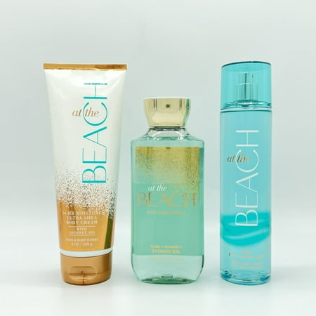 Bath & Body Works At The Beach 8oz Body Cream, 10oz Shower Gel and 8oz Fine Fragrance Mist 3-Piece Bundle