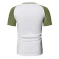 thumbnail image 6 of Mens T-Shirts Graphic Tees Summer Short Sleeve Sports Color Block Raglan Sleeves Round Neck Casual Breathable T Shirt, 6 of 6