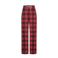 thumbnail image 7 of ZVNAΖH Womens Plaid Pajama Pants Drawstring Comfy Sleep Bottoms with Pockets, Loose Fit, Lounge Pants, S-XXL, 7 of 7
