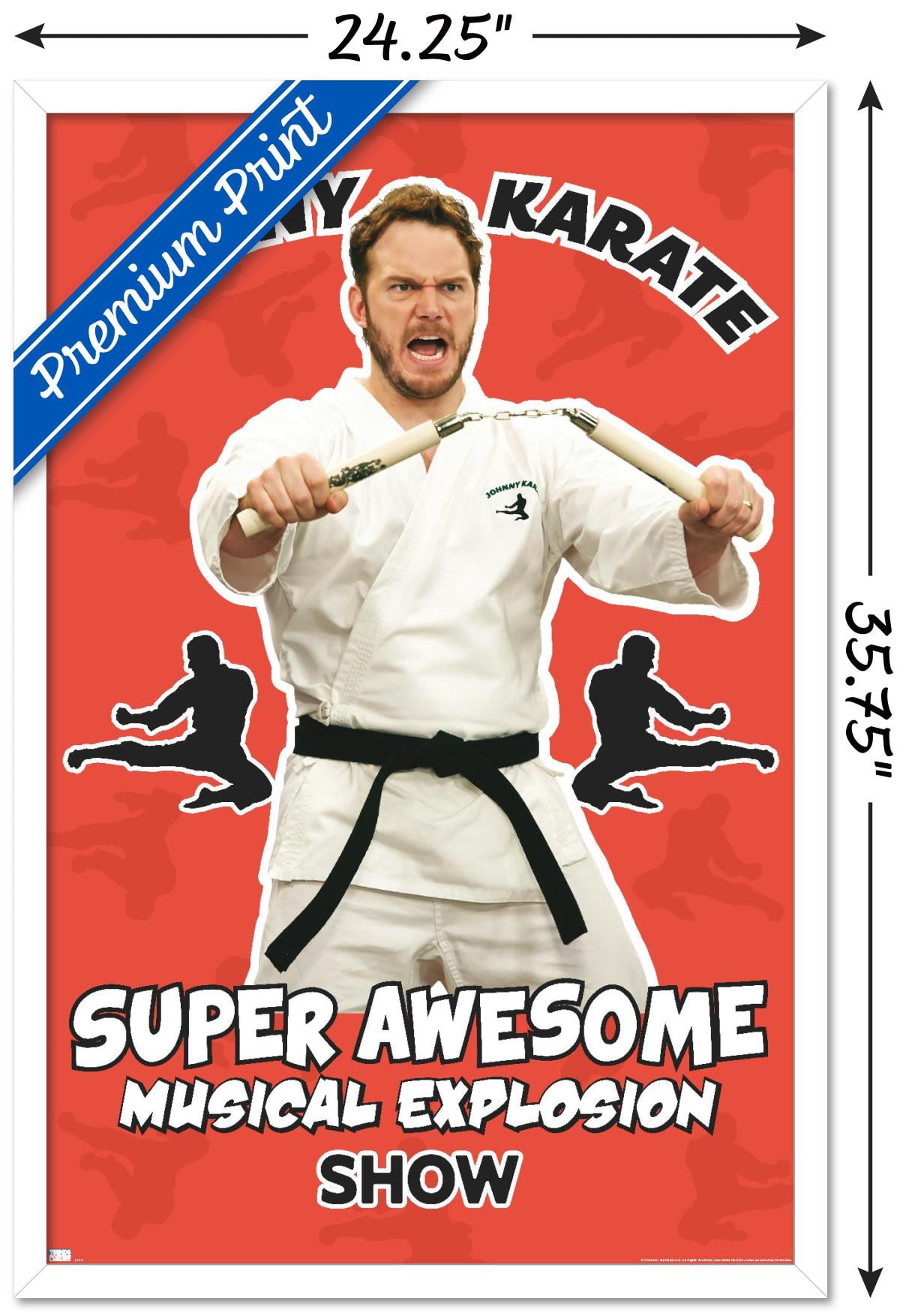 Parks and Recreation - Johnny Karate Wall Poster, 22.375" x 34" Framed