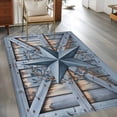 thumbnail image 3 of Texas Star Vintage Area Rug 4'x6', Navy Blue Berry Wooden Retro Washable Non-Slip Rugs, Low Pile Large Carpet for Living Room Bedroom Dining Room Kitchen Office Indoor Mat, 3 of 9