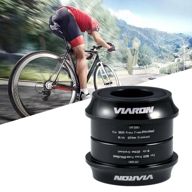 Soportes inferiores de aleación de aluminio Macarena 68-73 mm Soporte inferior de rodamiento externo de bicicleta de carretera de montaña para bielas BB30 PF30R Negro