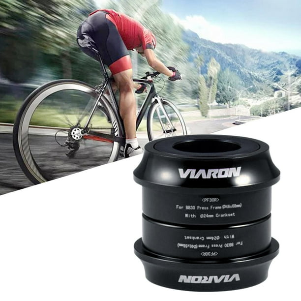 Soportes inferiores de aleación de aluminio 68-73mm soporte inferior de rodamiento externo para bicicleta de montaña y carretera para bielas BB30/PF30 PF30R Negro DYNWAVEMX Soporte inferior de bicicleta