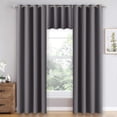 thumbnail image 2 of shiyou-Blackout Window Valance Panel - Light Reducing Curtian Tier for Half Window/Bunk Bed/Kitchen (W52 Inch x L24 Inch + 1.2 Inch Header, 1 Panel, Grey), 2 of 4