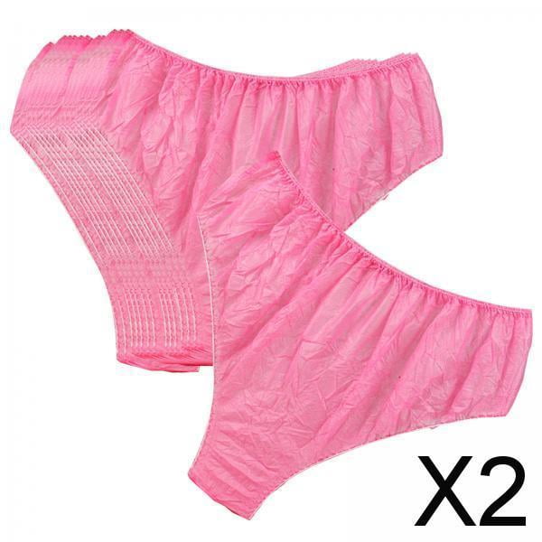 Calzoncillos desechables,Ropa interior desechable de tela no tejida,Braguitas de malla elástica de cintura media con diseño de SPA,Cómodo y agradable para la piel,transpirable,para