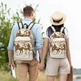 thumbnail image 6 of Balery Western Desert Cowboys1 Vintage Canvas Backpack for Men and Women - Large Capacity, Durable Travel Laptop Bag for School, Work, Hiking, and Outdoor Activities, 6 of 7