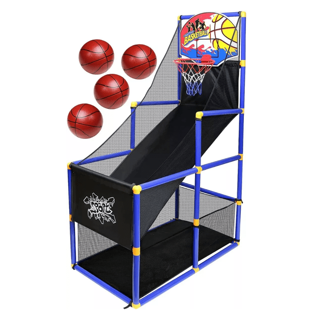 "Juego De Aro De Baloncesto Para Niños Inflador 4 Baloncesto azul "