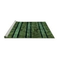 thumbnail image 2 of Ahgly Company Machine Washable Indoor Square Abstract Turquoise Blue Modern Area Rugs, 4' Square, 2 of 4