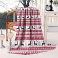 thumbnail image 2 of Red and White Christmas Reindeer Pattern Blanket,Comfortable Soft Flannel Throw Blanket,All Season,Warm Lightweight Blankets for Sofa Bed Couch Living Room Chair,50"x60", 2 of 4