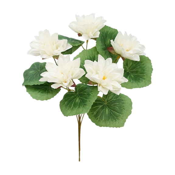 Lotus Flower Artificial Simulation Flower Arrangement for Home Dining Table Tv Cabinet Fish Tank Decoration