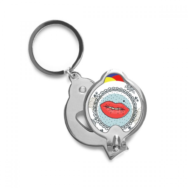 Lip Flower Frame Cartoon Pattern Nail Clippers Sharp Fingernail Stainless Steel Cutter