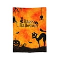 thumbnail image 2 of Halloween Pumpkin Blanket Gifts - Spiders Bats Owls Cats Theme Saints Day Party Scary Decor Throw for Women Kids Men Adults Bedroom Living Room Soft Fuzzy Lightweight Blanket 60x50, 2 of 6
