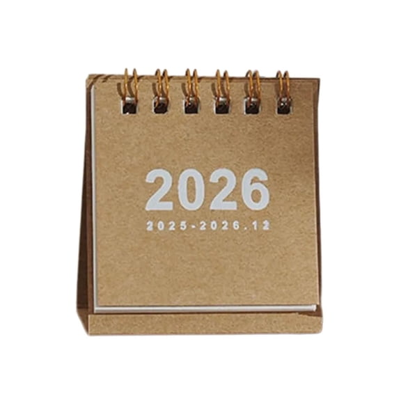 2026 Desk Calendar Twin-Coil Binding 18 Month Jul 2025 to Dec 2026 for Plan Organiser