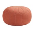 thumbnail image 1 of Modern Round Pouf Ottoman Stuffed, Foot Rest for Living Room, Oversized Bed Space Décor, Flower Petal Pattern, Accent Floor Stool Furniture, Oversized Beanbag, No assembly required, Orange, 1 of 3
