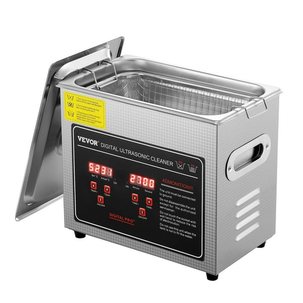 Máquina de limpieza ultrasónica VEVOR Professional 3L con temporizador y calentador