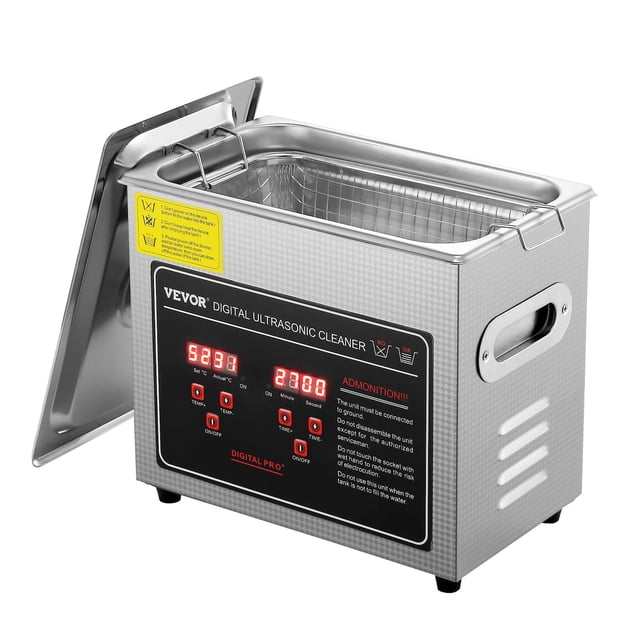 Máquina de limpieza ultrasónica VEVOR Professional 3L con temporizador y calentador