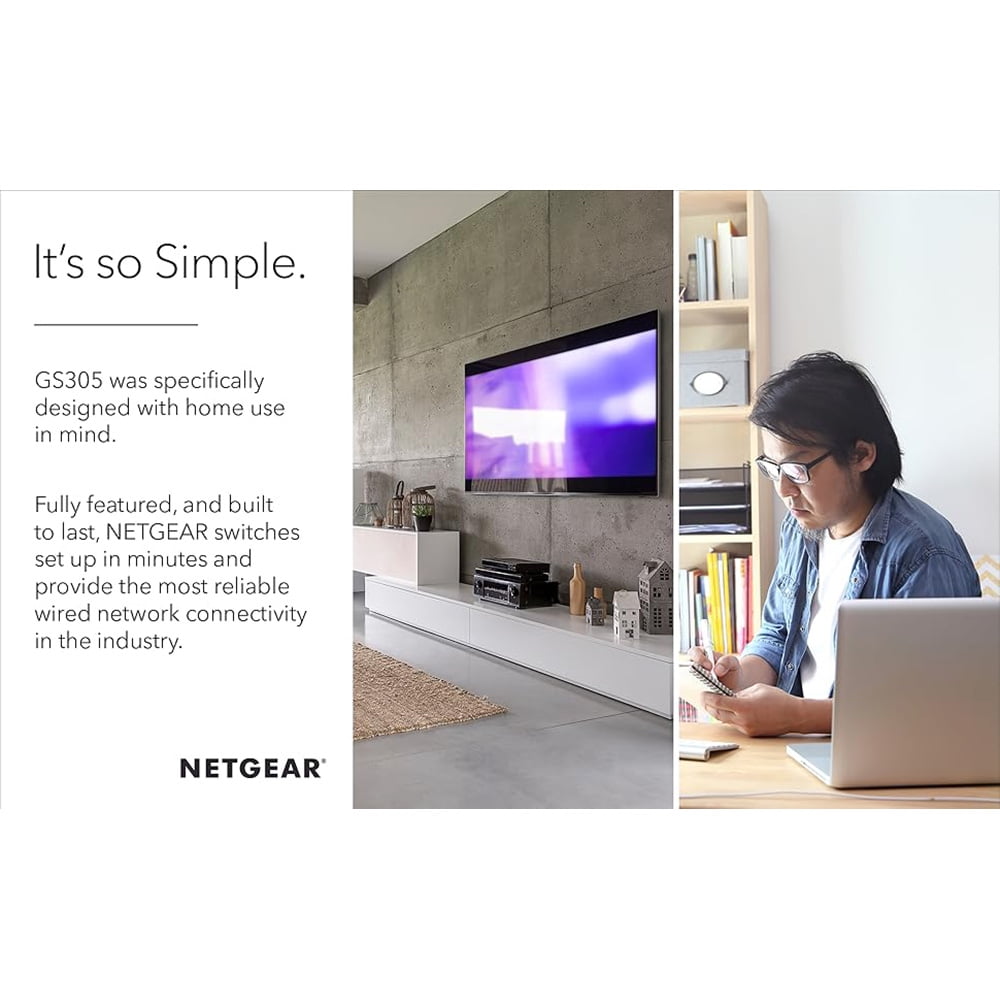 Netgear 5-Port Gigabit Ethernet Unmanaged Essentials Switch (GS305)