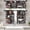 Coffee Brown, variant on Red Kitchen Curtains Black Grey Window Curtains Valance and Tier Set 36 Inch, Modern Rod Pocket Short Tier Curtain for Bathroom, Abstract Art Small Cafe Curtains Kitchen Decor