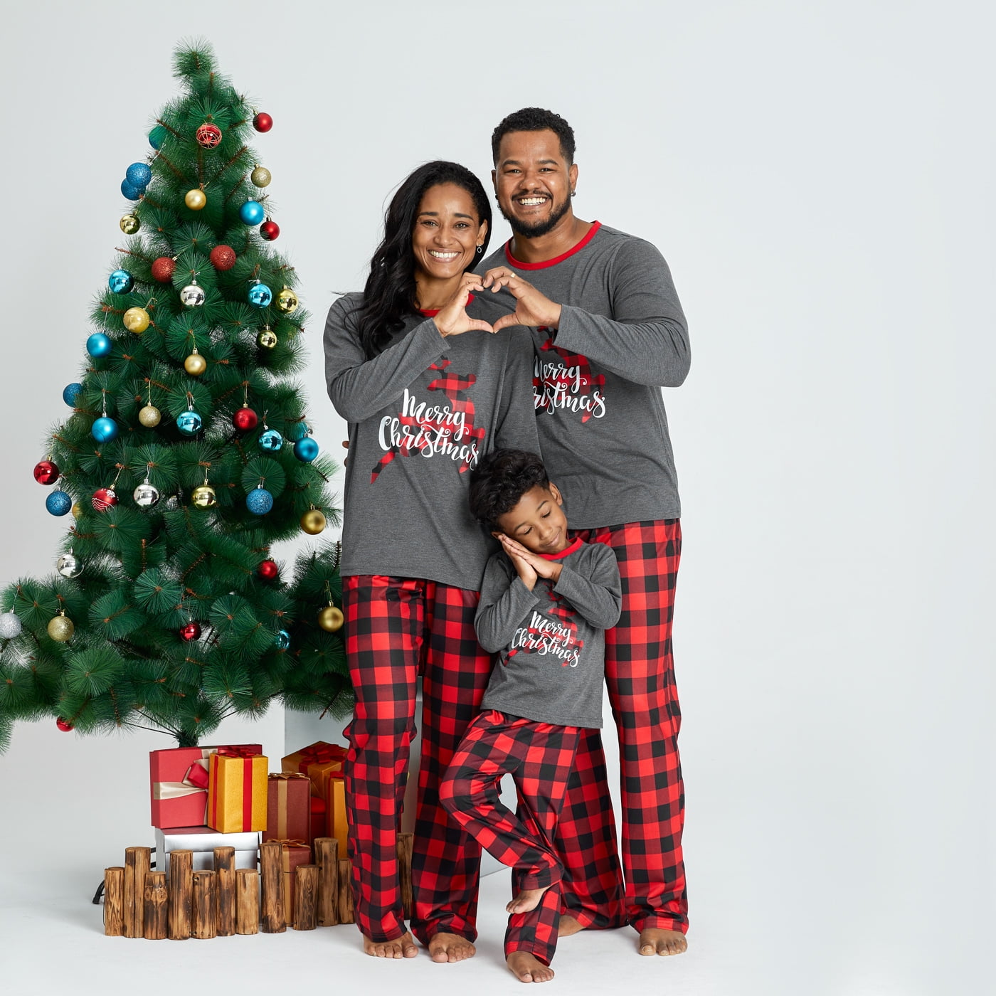 Gray family christmas pajamas deals