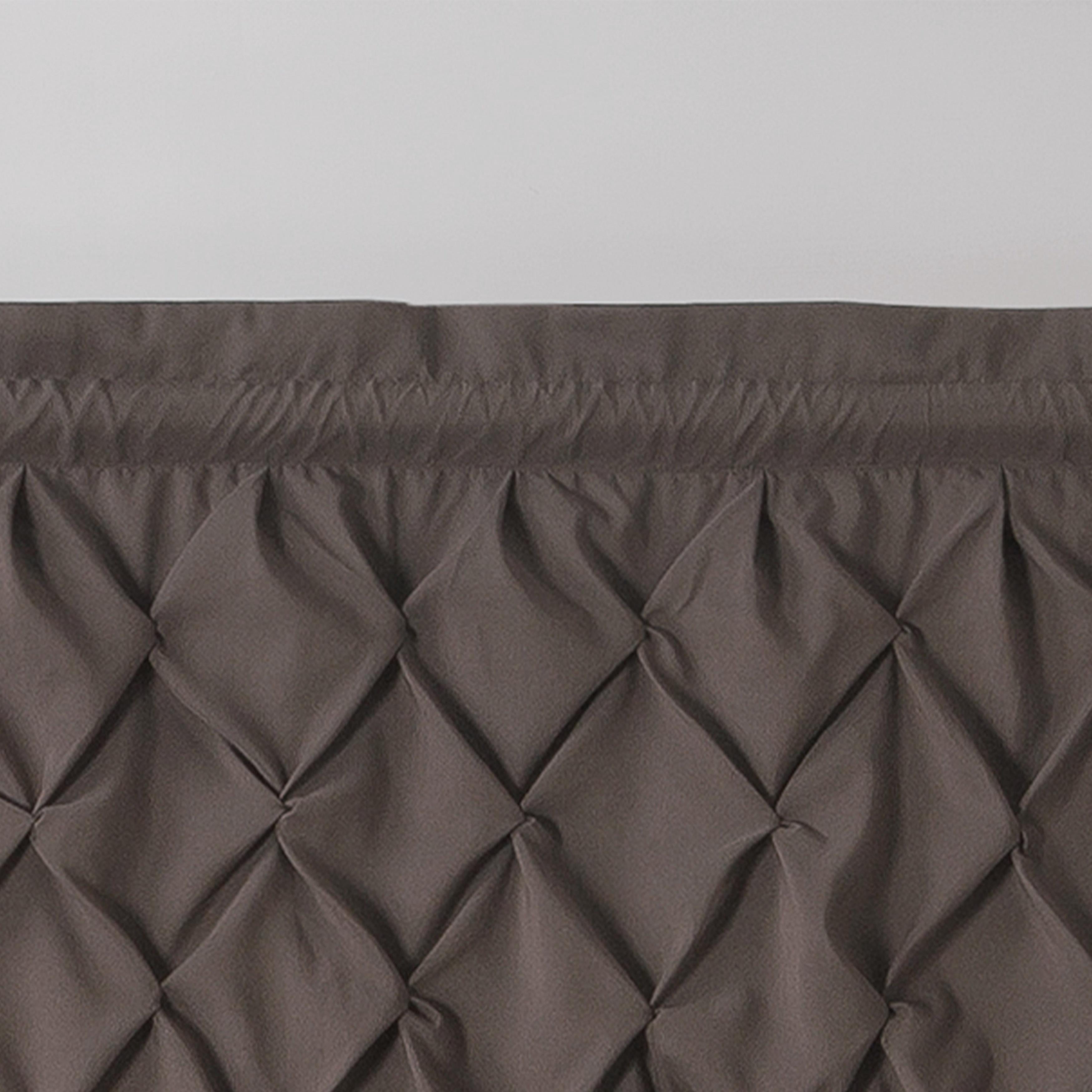 VCNY Home Carmen Chocolate Solid Color Rod Pocket Light-Filtering Curtain Valance, 60" x 20"