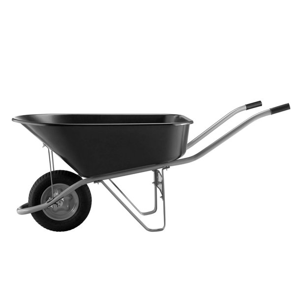 Barn Star 6 Cuft Poly Wheelbarrow with Round Handle