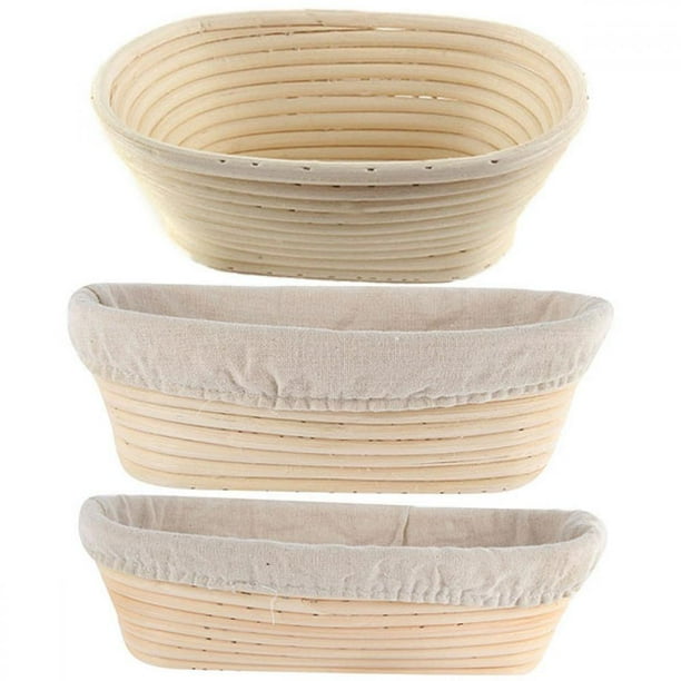 Bread Basket Rectangular Natural Rattan Dough Proofing Basket with