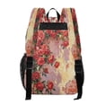 thumbnail image 3 of Large Clear PVC Backpack Heavy Duty See Through Backpack for Adults Work Travel, Crimson Rose Printed 12L, 3 of 8