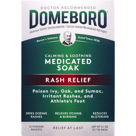 Domeboro Medicated Soak Rash Relief Powder Packets, 12 Count (Pack of 2)