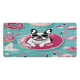 thumbnail image 2 of Leather Keyboard and Mouse Desk Mat Office Desk Accessories Protective Office Desk Decor Desk Pad Mat for Gaming, Work from Home, Office Black and White Dog 16.5" x 35.4", 2 of 9