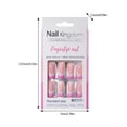 thumbnail image 3 of KUFptva 30pcs Glossy French Tip Press On Nails Long Square Shape Stick on Nails Manicure Glossy Acrylic False Nails For Women, 3 of 4
