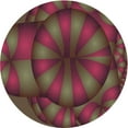 thumbnail image 1 of Ahgly Company Indoor Round Patterned Brown Bear Brown Area Rugs, 3' Round, 1 of 6
