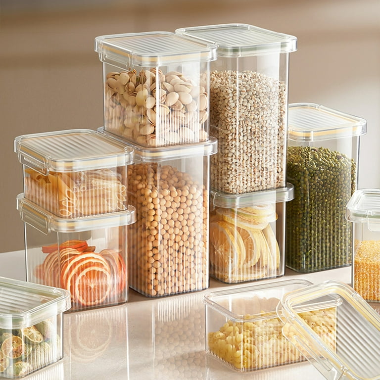 Hesroicy Stackable Food Storage Box - Wide Mouth, Large Capacity, and  Moisture-Proof Design for Transparent and Visible Grain, Snack, Flour, and  Dry