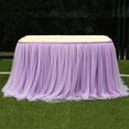 thumbnail image 3 of Table Skirt Multi Colors  Table Cloth  Home Textile Tablecloths For Wedding Baby Shower Birthday Party Table Decoration Tulle Champagne Table Skirt for  Or Rectangle Tables Dessert, 3 of 7