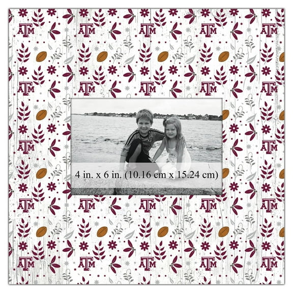 Texas A&M Aggies 10'' x 10'' Floral Pattern Frame