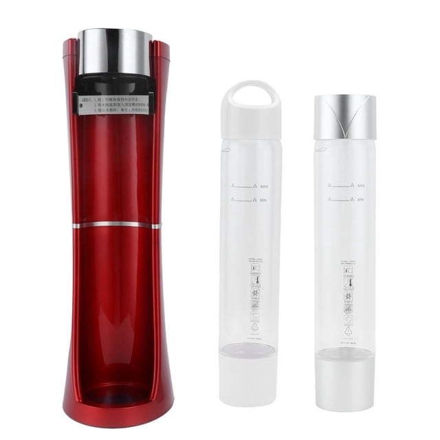 Dsseng Intelligent Commercial Fast Portable Sparkling Water Maker - Soda Machine for Coffee Shop and Home Stainless Steel Red 1000L Capacity Automatic Pressure Relief No Electricity