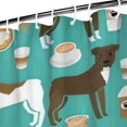 thumbnail image 3 of Cute Pitbull Terriers Dog and Coffee Shower Curtain 72"x84" ,Bathroom Decorative Shower Curtains Set with 12 Hooks,Modern Waterproof Washable Shower Curtain, 3 of 6