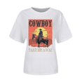 thumbnail image 4 of TSADFHJI Hauts à Manches Longues pour Femmes Mode Décontractée Imprimée Col Rond Manches Courtes T-Shirt TG Orange, 4 of 4
