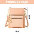 thumbnail image 2 of Bolso diagonal suave de la cremallera de la tendencia del bolso del hombro del bolso del teléfono móvil de las señoras de la PU, 2 of 6