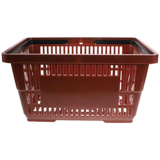 WASHWEPE Carry Basket With Handles Storage Container Plastic Coffee 1Pack For General Users