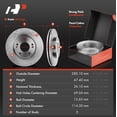 thumbnail image 2 of A-Premium Front Vented & Rear Solid Disc Brake Rotors + Ceramic Pads Kit Compatible with Select Hyundai and Kia Models - Tucson 2010-2011, For Sportage 2011, 12-PC Set, 2 of 9