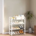 thumbnail image 6 of WEGFTDUOP 4-Tier Quick-Assemble Plastic Shoe Rack 58x56x19 cm Space-Saving Storage Shelf for Entryway Dorm Bedroom Bathroom Lightweight Ventilated Multi-Pair Organizer, 6 of 6